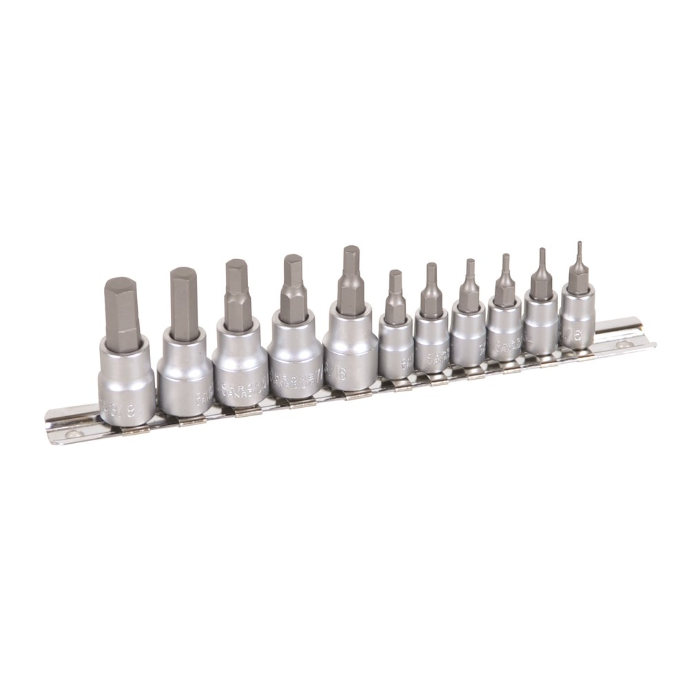 KINCROME HEX SOCKET SET 11 PIECE IMPERIAL